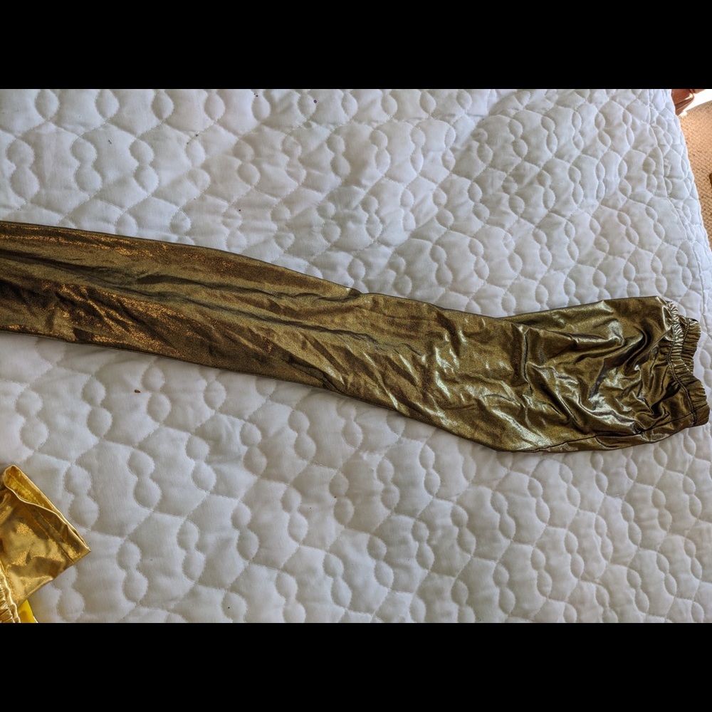 Gold leggings set of 2
